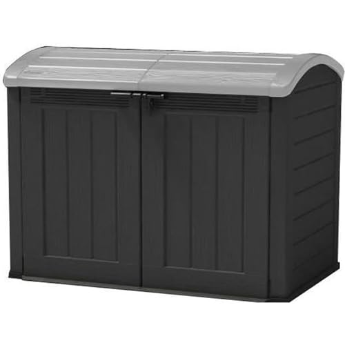 KETER 12-923973 Chalet et Jardin Coffre Multifonctions 2000L Ant, Anthracite, 177 x 113 x 134 cm