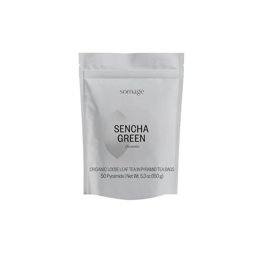 Chamellia Organic Sencha Green Tea - 50 x Pyramid Tea Bags in a Pouch - 5.3oz (150g)(Camellia Sinensis) Single unit