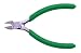 Xcelite MS54V Semi-flush Oval Head Cutter, Diagonal, Flush Jaw, 4" Length, 13/32" Jaw length, Green Cushion Grip, Carded