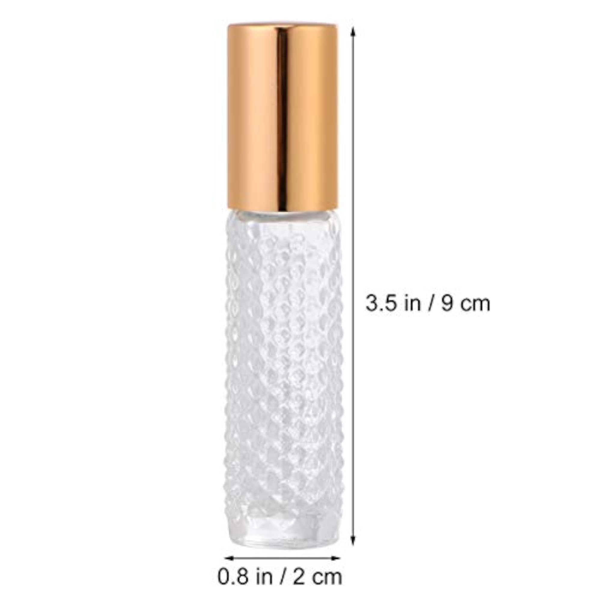 10pcs Refillable Glass Essential Oil Roller Bottles, 8ml