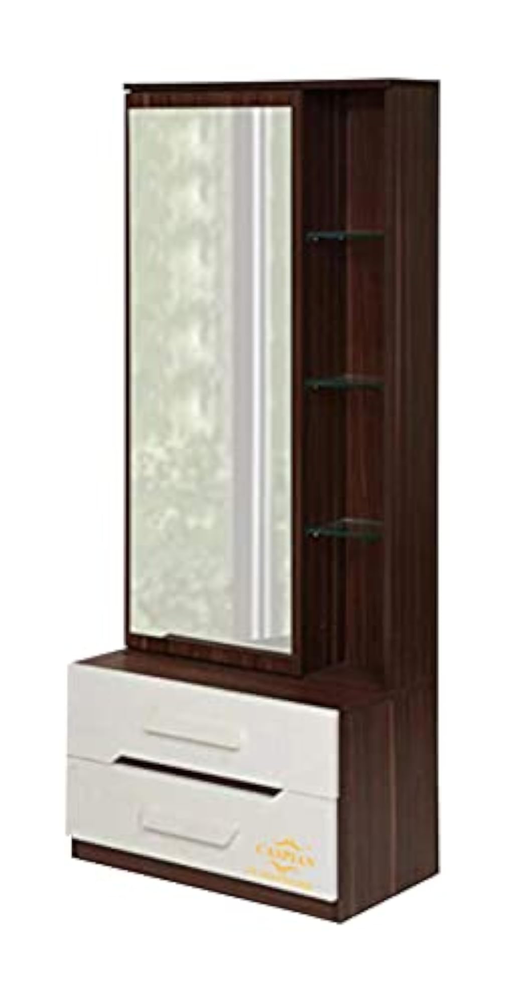 Engineered Wood Single Door Vanity Dressing Table with Mirror