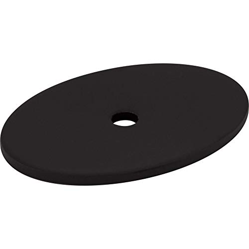 Oval Backplate Finish: Black, Size: 1.75" H X 1.25" W X 0.625" D #TOP6