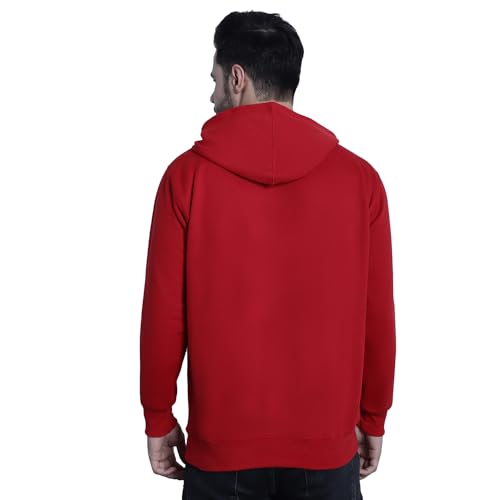 Image of Mack Jonney Printed Hooded Cotton Fleece Hoodie for Men-MACK32358