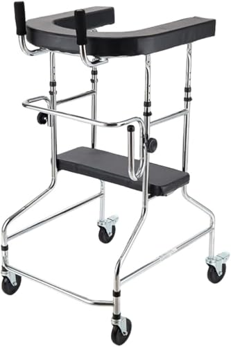 Vilom 2WAY分離型歩行器は前腕サポートとグリップを切替可能。高さ調整式でクッション座面付き、静音4輪がスムーズな移動を実現。折りたたみ収納で車積載も楽々、リハビリから日常歩行までをサポート。 (U字型4輪基本タイプ+シート)