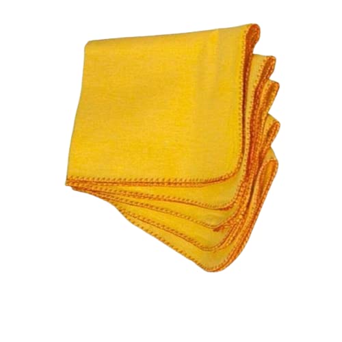 Aegean Pack of 4 Jumbo Yellow Duster 100 Cotton Cleaning Cloth