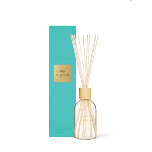 Glasshouse Fragrances Lost in Amalfi Reed Diffuser, Home Fragrance & Perfume Scented Room Decor, Natural & Oil Free, Sea Mist, 8.5 Oz (250mL)