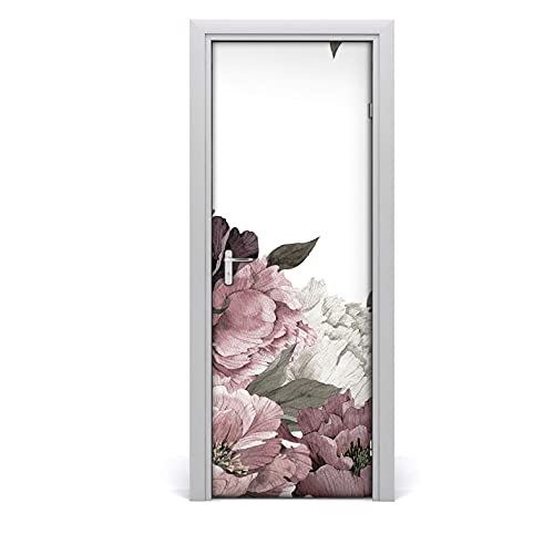Papier Peint Sur La Porte Masquer Imperfections Sticker Fleurs Vintage Magic-Stick Imperméable - 2