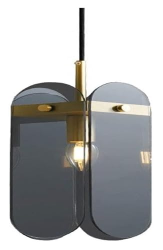 Lustre géométrique en laiton et verre léger pour une ambiance cosy