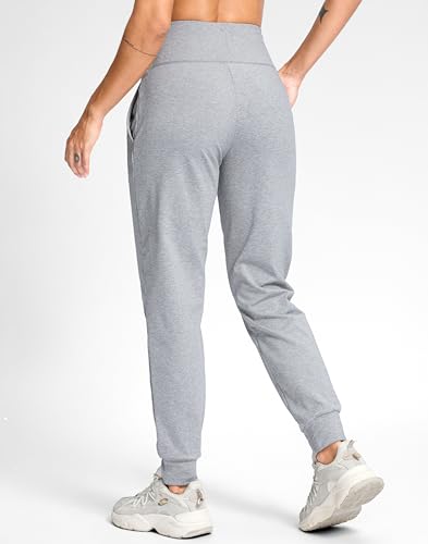 Image of G Gradual Women's Fleece Lined Joggers with Zipper Pocket Water Resistant Running Hiking Pants Winter Warm Thermal Sweatpants