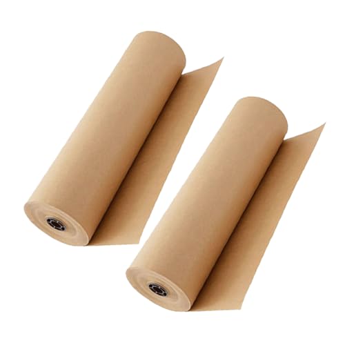 Papier emballage kraft Veemoon : 2 rouleaux pour cadeaux et loisirs