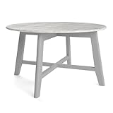 Pemberly Row Contemporary Vinyl Faux Marble Coffee Table in Gray
