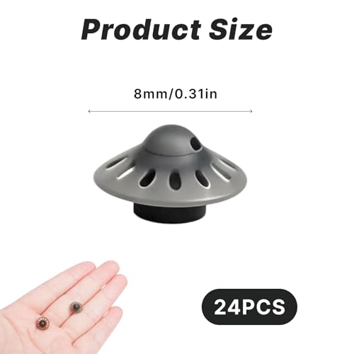 24 Stück Hörgeräte Schirmchen 8 mm aus weichem Silikon, Schirmchen für Hörgeräte Starkey, Universell Kompatibel mit Phonak, Signia, Oticon und Starkey Hörgeräten, Ersatzteile für Optimalen Komfort