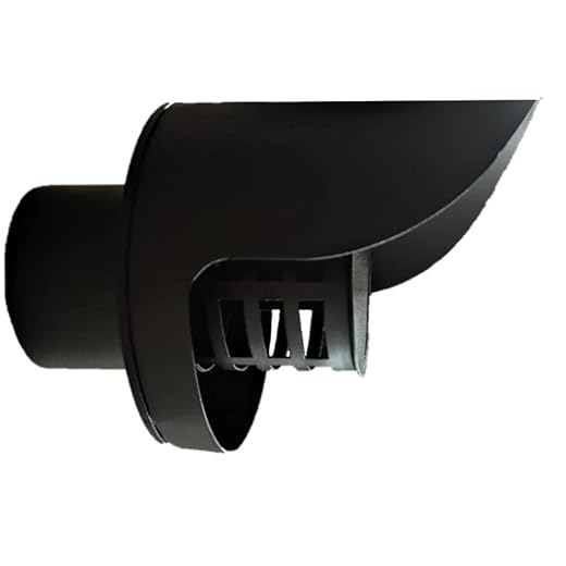 Sombrero estufa Pellet, terminal estufa pellet horizontal, sombrero anti lluvia salida lateral. (Negro)