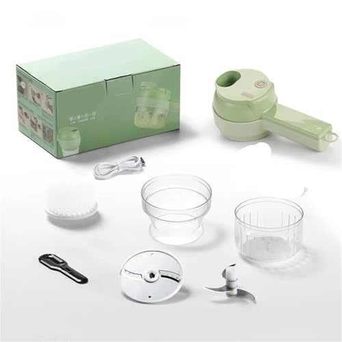 電動ガーリックチョッパー、ミニフードプロセッサー 4 1 野菜スライー食品チョッパーワイヤレス電気ガーリックマッシャーカッターセットハンドヘルド USB 肉グラインダーマシンスライス