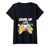 Photo Gallery donna level up life gaming detti divertenti giocatori regali giochi maglietta con collo a v Photo Gallery donna level up life gaming detti divertenti giocatori regali giochi maglietta con collo a v