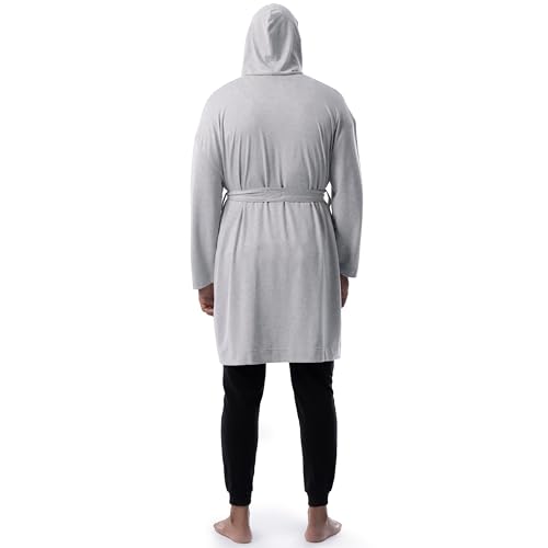 IZOD Mens Micro French Terry Cloth Hooded Bathrobe2