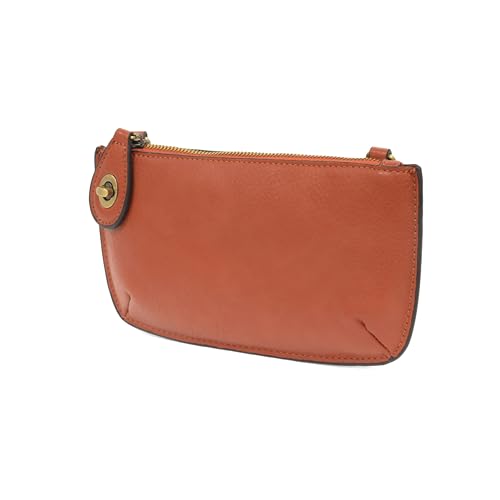 Image of Joy Susan Womens Vegan Leather Mini Crossbody Wristlet Clutch - Cinnamon