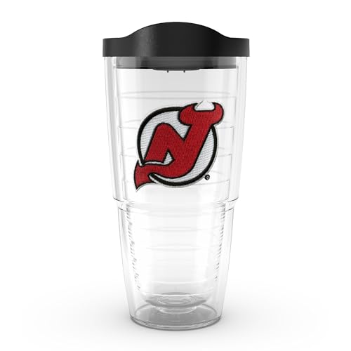 Tervis Made in USA Double Walled NHL New Jersey Devils Insulated Tumbler Cup Keeps Drinks Cold & Hot, 24oz, Primary Logo