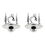 Acouto 2PCS Wakeboard Tower Rack Adjustable Angle Wakeboarding Holder Bracket Polished Aluminium Alloy for 1.89in 2.36in 2.48in Clamp Tubing