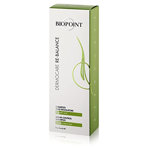 Biopoint Rebalancing Shampoo For Oily Scalp And Dry Ends - Dermocare Shampoo For Oily Hair - Sebum Regulating Shampoo For Greasy Hair - Oily Scalp Shampoo - Dermocare Re-Balance Oily Scalp Treatment #TOP1