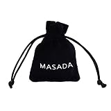 MASADA srebro próby 925 naszyjnik z serduszkiem z literą - Zawieszka z inicjałem i cyrkoniami - Litera P - Łańcuszek 46 cm z aksamitnym woreczkiem