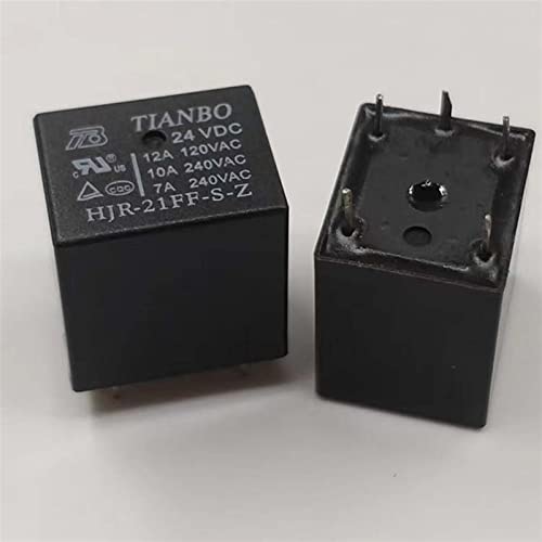 Relés HJR-21FF-SZ 24VDC 5 pines interruptor electromagnetico 10A 240VAC pack 5