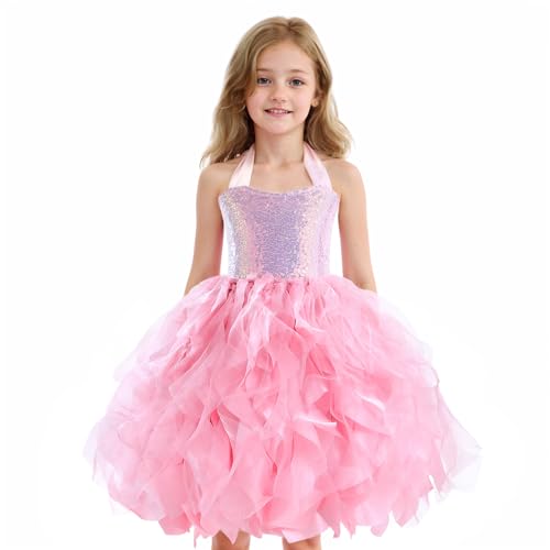 Tutu Dress for Girls Sequin Layered Tulle Tutu Skirt with 4-10 Years Princess Dresses for Toddler Girls3