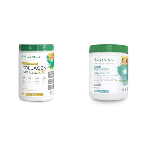 Organika Full Spectrum Collagen - Type 1,2,3,5,10 & Enhanced Collagen Peptides Protein Powder