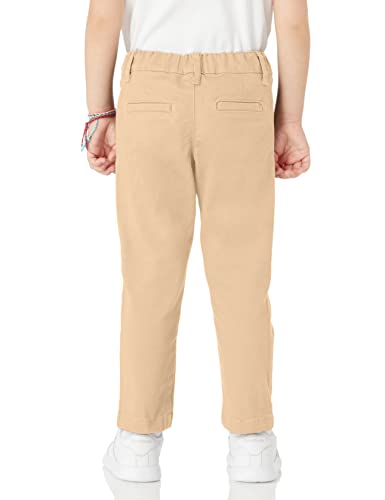Image of Amazon Essentials Girls and Toddlers' School Uniform Straight Leg Adjustable Waist Flat-Front Chino Pants, Pack of 3