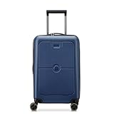 DELSEY Expandable Carry-On with Front Pocket, Navy Blue