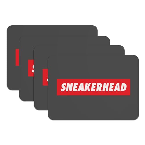 Set de table sneakerhead en caoutchouc noir grand format lot de 4 - 2