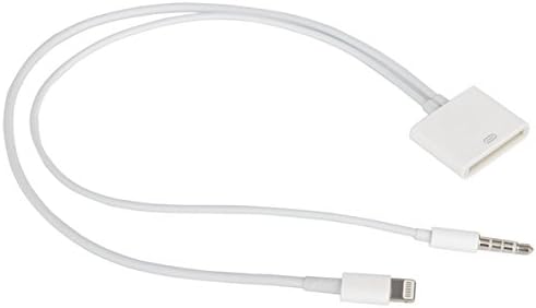 Obsyn 3.5mm Audio 8 Pin to 30 Pin Adapter for 5 /5S / Touch 5th / iPod Nano 7th / iPad 4th / iPad Mini