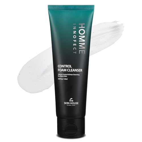 The Skin House Homme InnoFect Men Face Wash – Deep Cleansing Foam Cleanser, Oil Control Face Wash for Men, Rich Foaming Cleanser for All Skin Types 4.05 fl.oz