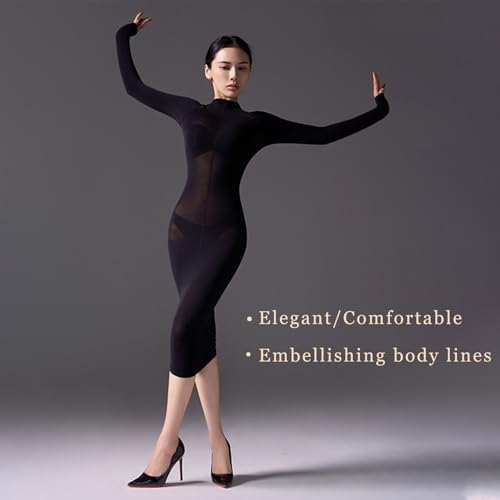 HTRUIYATY Bodystocking Damen GanzköRper Strumpfhosen Langarm Bodystocking GanzköRper Strumpfhose Bodysuit