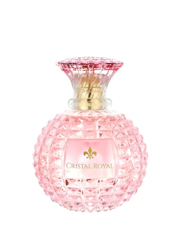 Princesse Marina de Bourbon Cristal Royal Rose Eau de Parfum for Women - Opens with Rose, Lemon and Pear - Blended with Peach, Freesia and Violet - For Joyful and Radiant Ladies - 3.4 oz