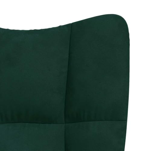 Sillón moderno ajustable con terciopelo verde oscuro miniatura 7