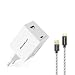 Produktbild PowerLot USB Ladegerät, 48W GaN PD3.0 2-Port Schnellladegerät (USB C + A) mit USB A auf C Kabel, Netzteil für MacBook Pro/Air, Dell XPS, iPad Pro, iPhone 11/ XS Max, Huawei P30, Galaxy S10 usw. Weiß