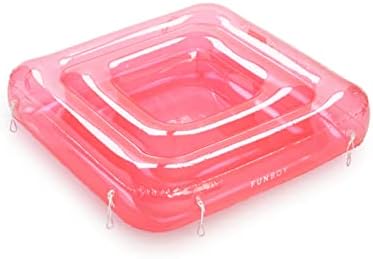 FUNBOY Clear Pink Chaise Connection Inflatable Drink Cooler, Connects Four Chaise Lounger Pool Floats, Luxury Bar Accessory Float, Perfect for a Summer Pool Party image 4