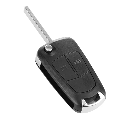 Coque Clé Voiture, Coque Clé pour Opel avec 2 Boutons, Coque de Rechange Clé Télécommande, Boîtier pour Clé de Voiture de Remplacement, Compatible avec...