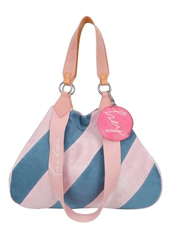 Sac de courses femmes Izzy Fritzi aus Preussen cabas frottee bleu rose medium