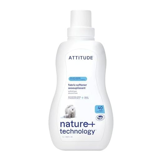 ATTITUDE Liquid Fabric Softener, Plant- and Mineral-Based Effective Formula, Vegan and Cruelty-free, Wildflowers, 40 Loads, 33.8 Fl Oz