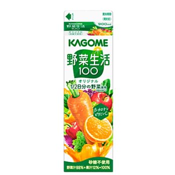 Amazon.co.jp: カゴメ 野菜生活100 オリジナルホームパック 900ml紙