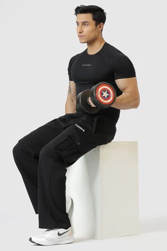 Image of FUAARK Nylon Seamless Compression Half Sleeves Dry Fit T-Shirts for High Performance in Gym & Workout