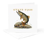 3dRose New Jersey Territory Fish The Brook Trout 1 Greeting Card with envelope
