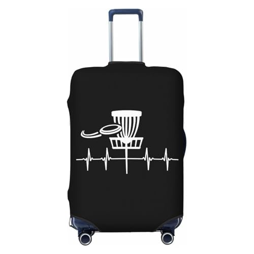 Heartbeat Disc Golf Luggage Cover Elastic Washable Luggage Cover Scratch Resistant Travel
