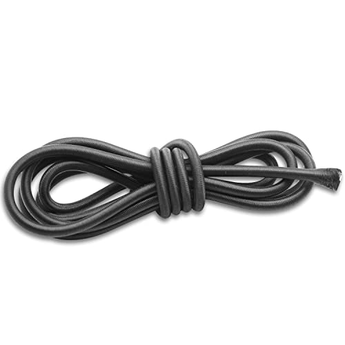 Baiann 3/16 Inch Elastic Cord Shock Marine Grade Black 30Ft Bungee Stretch For Diy Projects, Tie Downs - Uv And Weather Resistant Elastic Cord, Long-Lasting Stretch Round Elastic String #TOP1