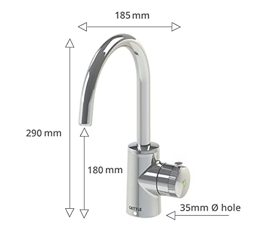 QETTLE MINI 2-in-1 Instant Boiling Water Tap | Authentic Boiling and Filtered Cold (4 Litre Boiler) - Image 5