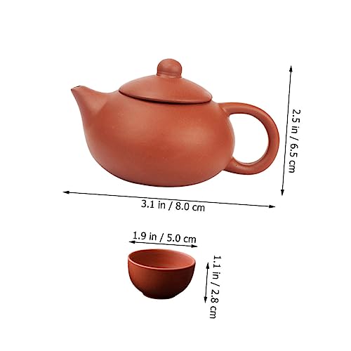Merryhapy 03MAT396Q04T6 1 Set Purple Clay Teapot Set Travel Set Chinese Tea Set Chinese Tea Cup Set Teapot And Cup Set Delicate Tea Service Set Portable Teapot Kit Grace Tea Ceremony Accessories thumb #1