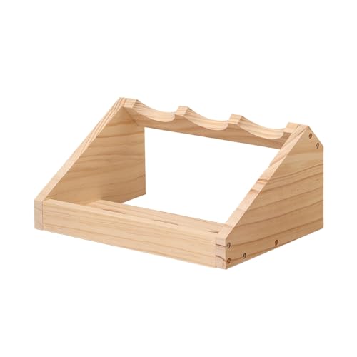 Soporte para vino de pino 3 botellas miniatura 6
