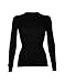 Produktbild Dilling Merino Langarmshirt für Damen aus 100% Bio-Merinowolle Schwarz 44